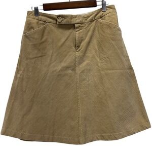 VTG Y2K GAP Diagonal Corduroy A-Line Skirt Sz 6 High Waisted Pockets